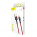 Cabo Baseus Cafule Cabo Nylon - USB / Lightning QC3.0 2.4A 1M Vermelho (CALKLF-B09) Cabo Baseus Cafule Cabo Nylon - USB / Lightning QC3.0 2.4A 1M Vermelho (CALKLF-B09)