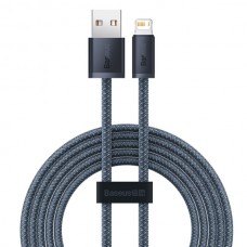 Cabo USB Baseus iPhone - Lightning 2m, cinza 2.4A (CALD000516)